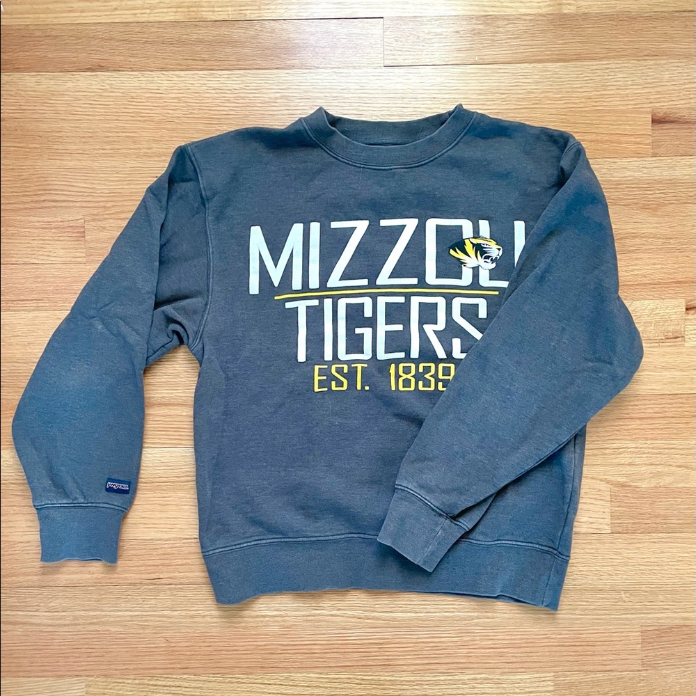Grey Mizzou crewneck sweater